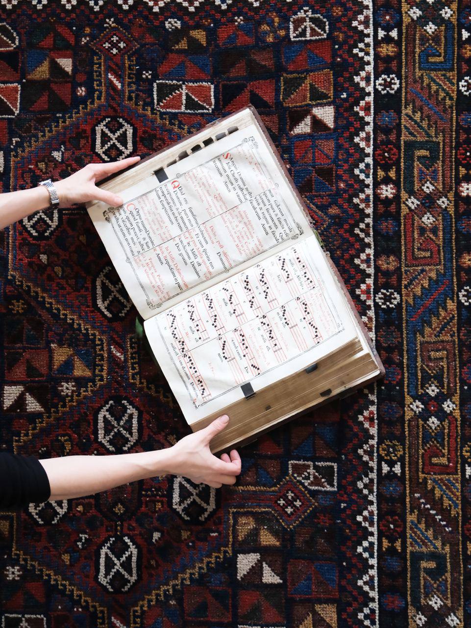 Винтажный шёлковый ковёр из Шираза, 1950-е годы