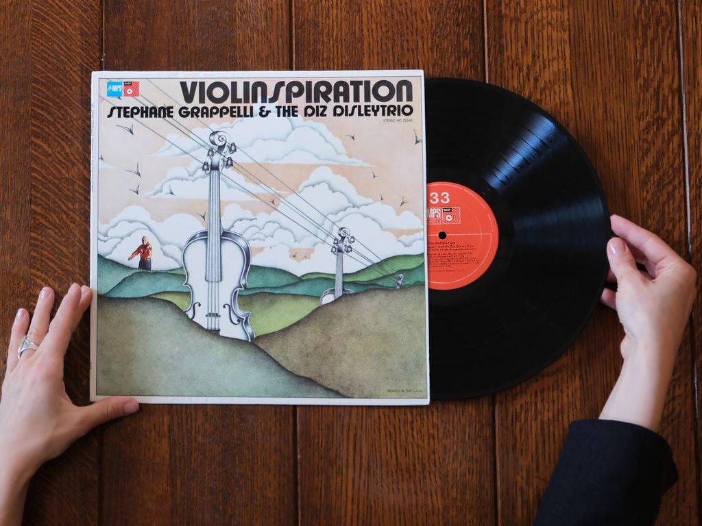 Виниловая пластинка Стефан Грапелли & Диз Дисли Трио, 1975 год.