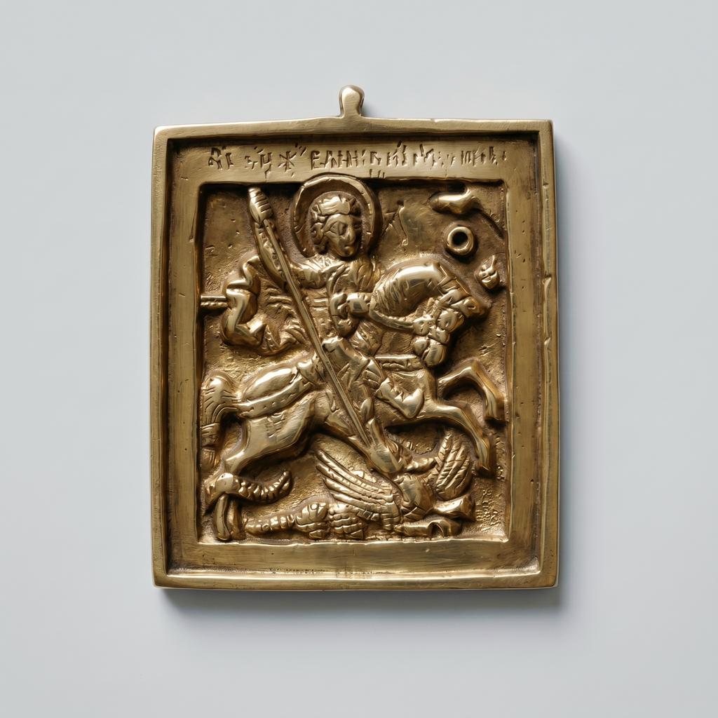 Икона  «Чудо Георгия о змие», началоXIX века