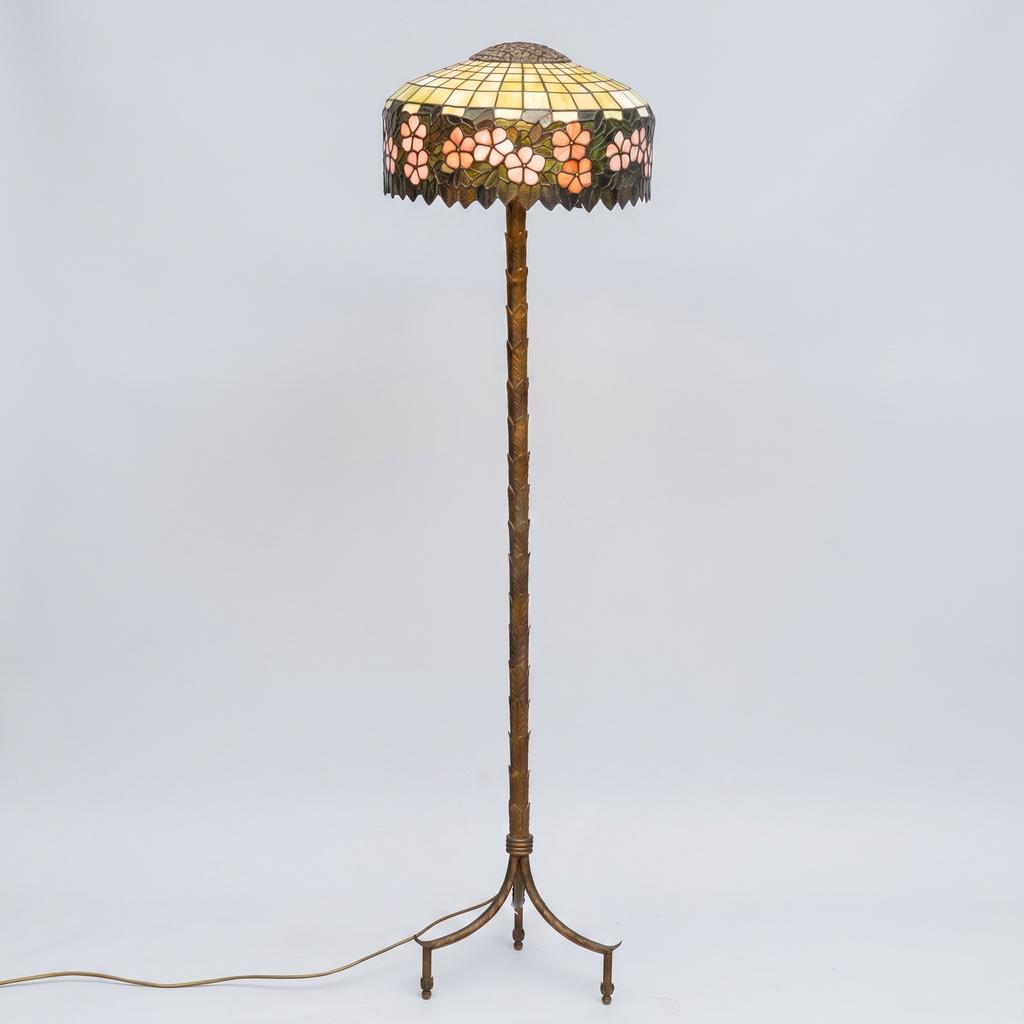 Торшер “Цветы космеи” в стиле “тиффани” середины XX века