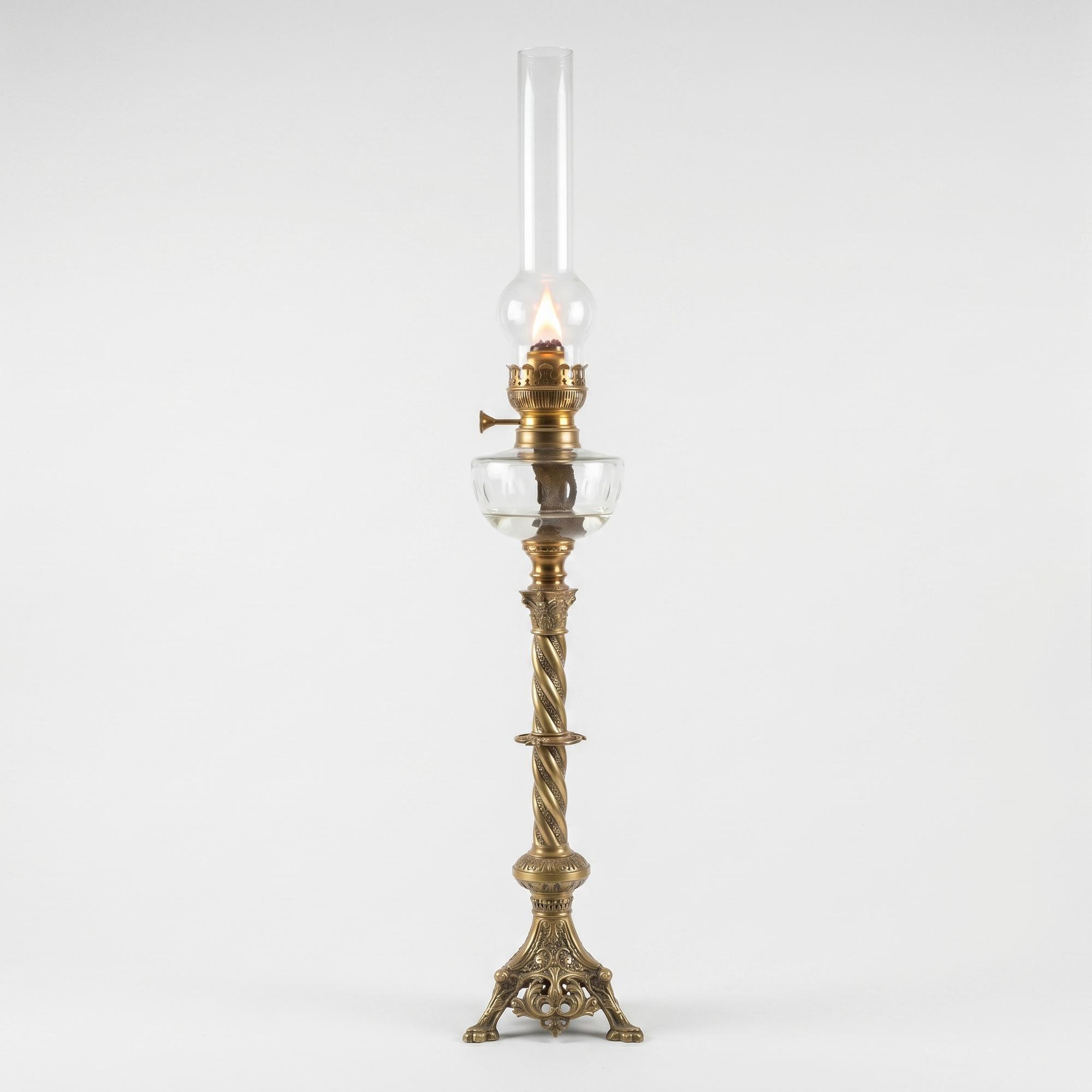 Керосиновая лампа в неоготическом стиле рубежа XIX-XX веков
