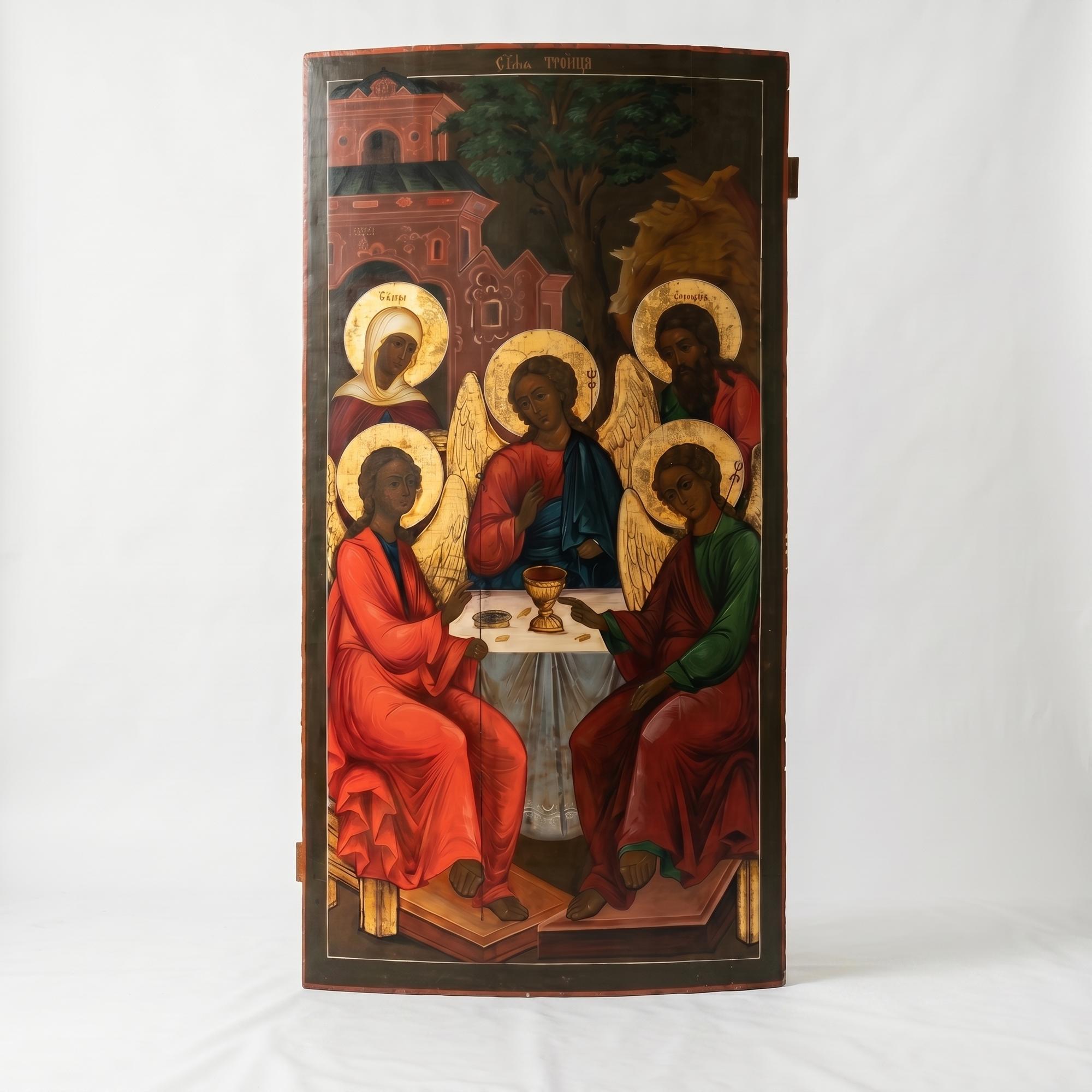 Монументальная икона «Троица Ветхозаветная», XVIII век