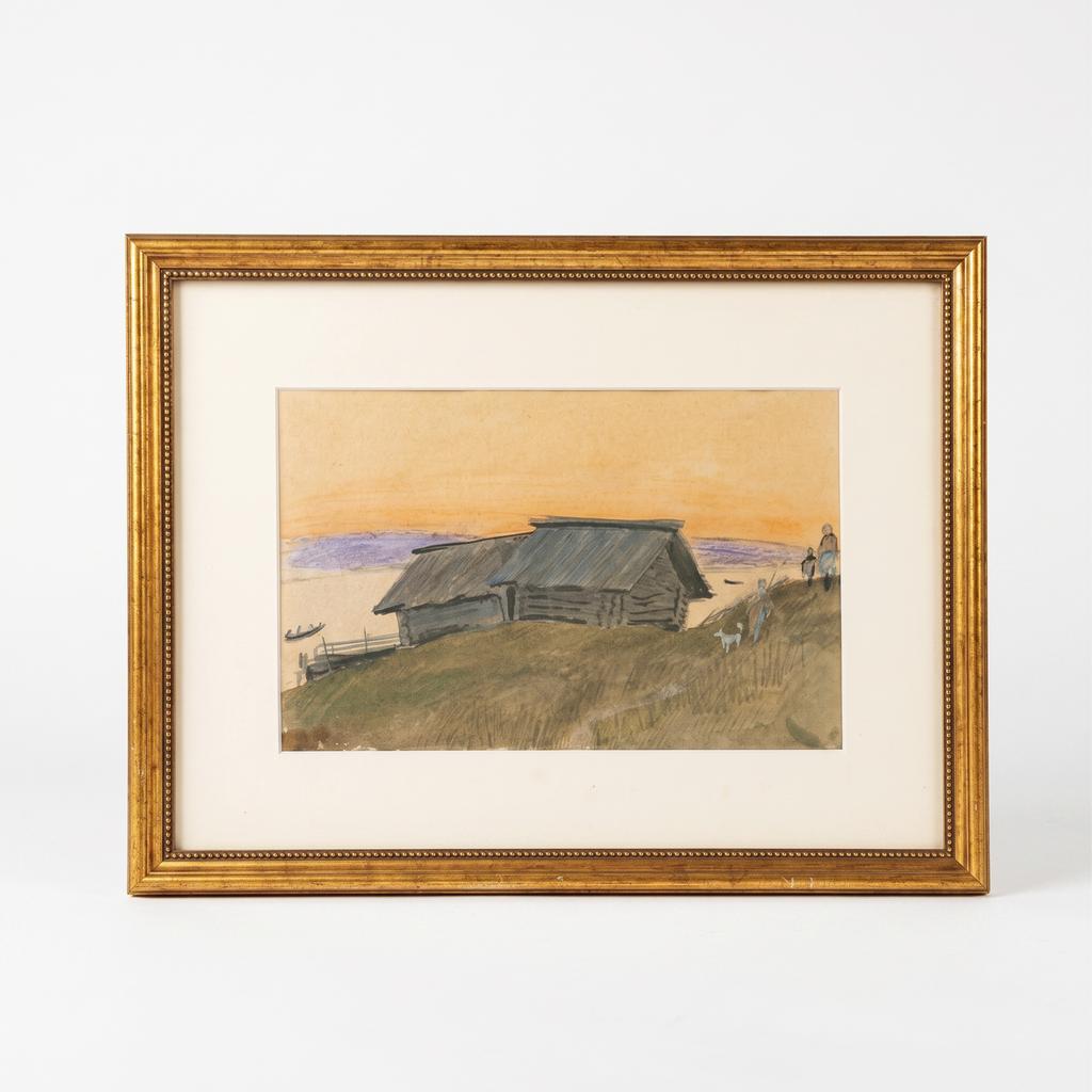 Пейзаж с домом на берегу, 1960-е годы
