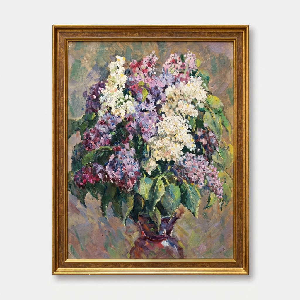 Натюрморт с сиренью А.А. Федина,  1980-е гг.