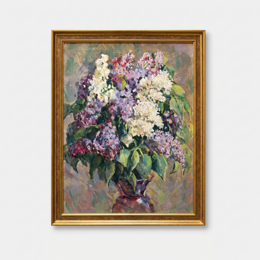 Натюрморт с сиренью А.А. Федина,  1980-е гг.