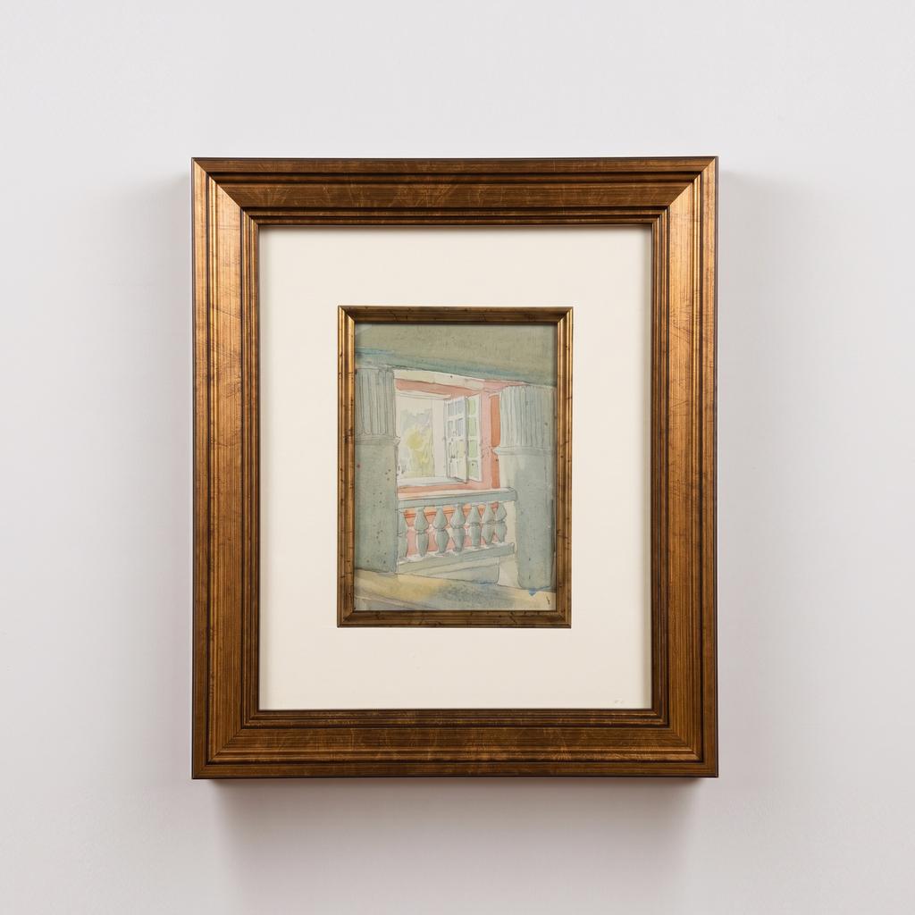 Акварель «Окно» Т.Т. Тимкиной, 1980-е годы