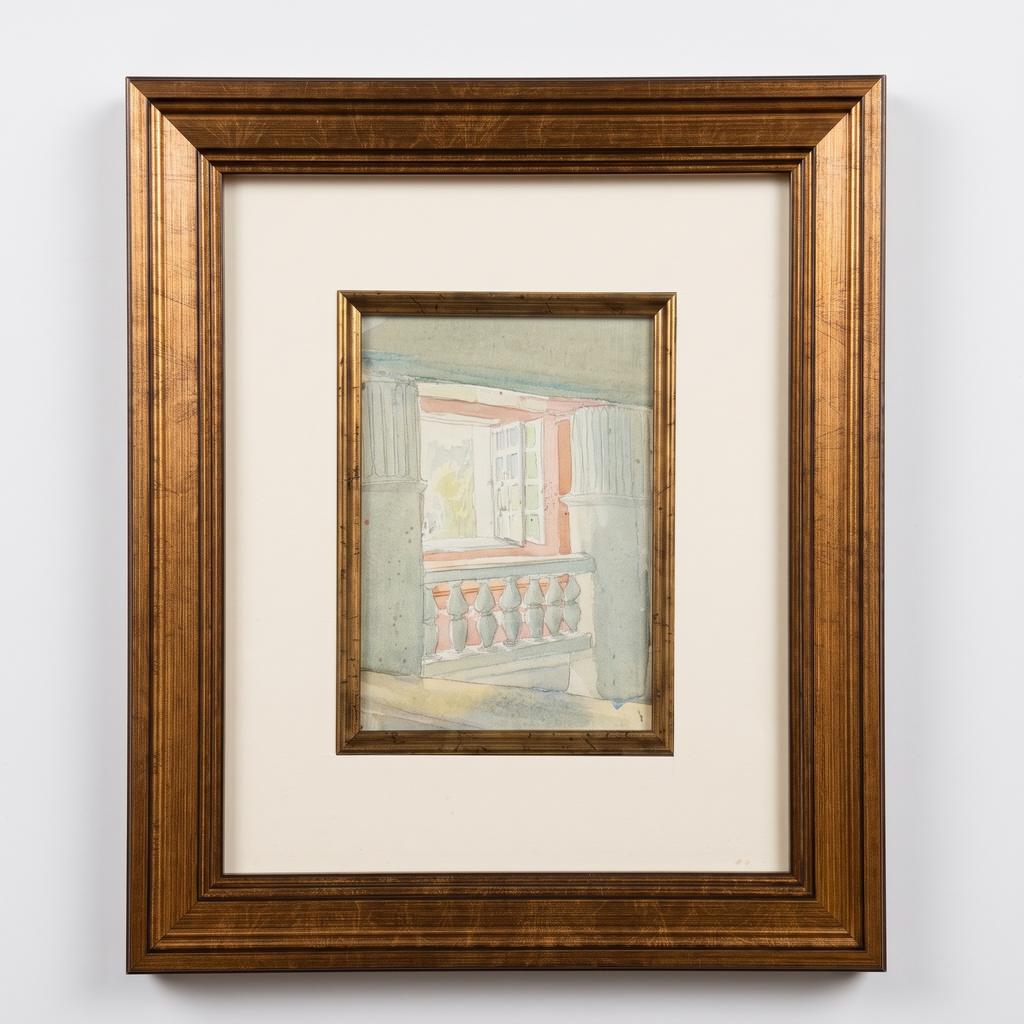 Акварель «Окно» Т.Т. Тимкиной, 1980-е годы