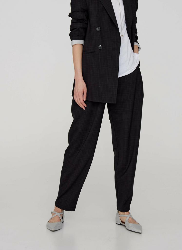 Брюки из тонкой нежной шерсти в клетку