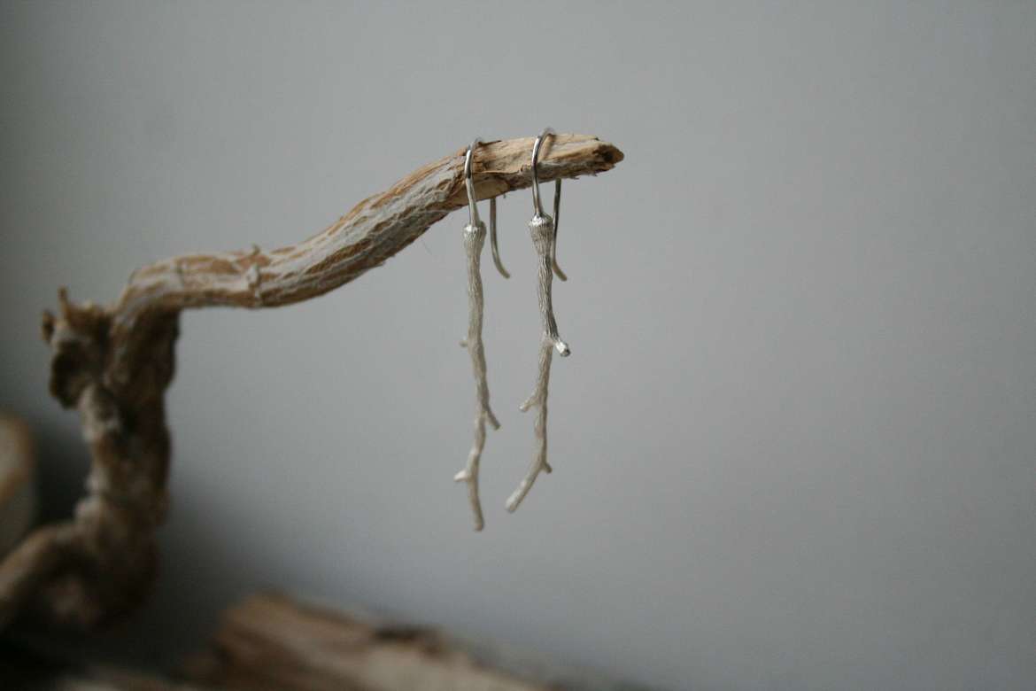 серьги веточки