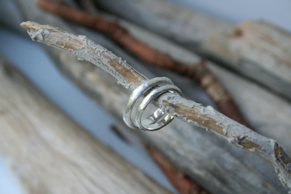 обручальные выпуклые сатин