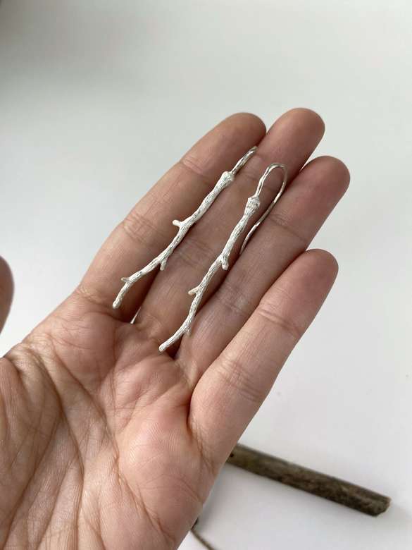 серьги веточки