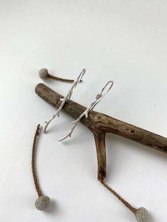 серьги веточки