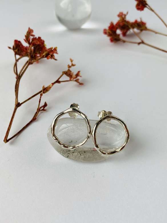 серьги круги малые