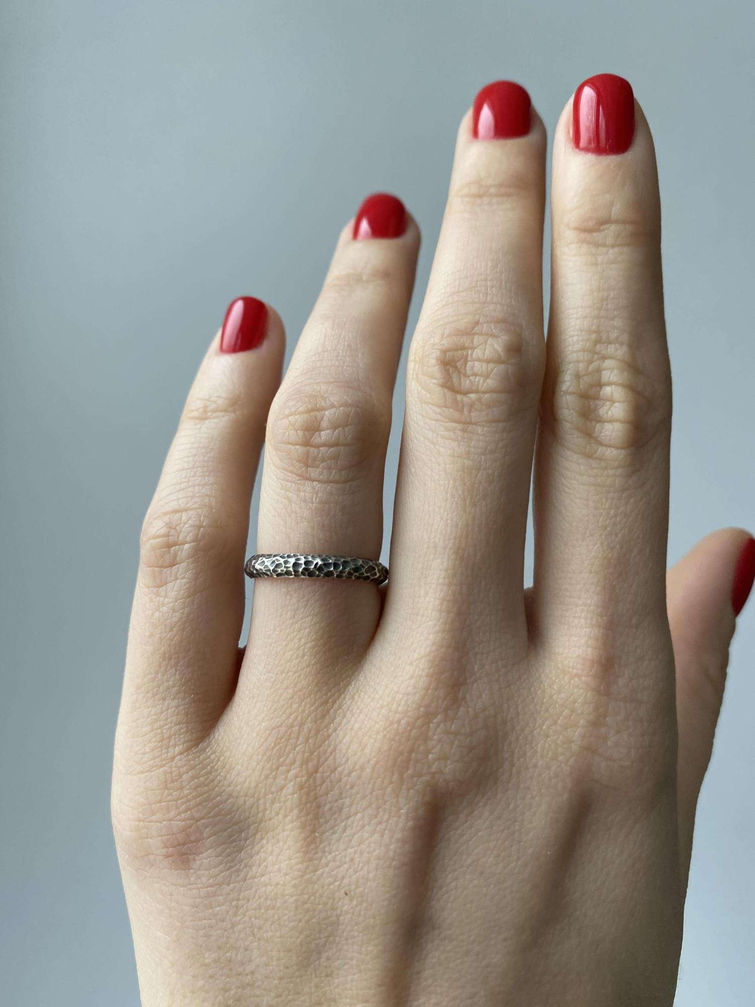 кольцо текстура чернёное