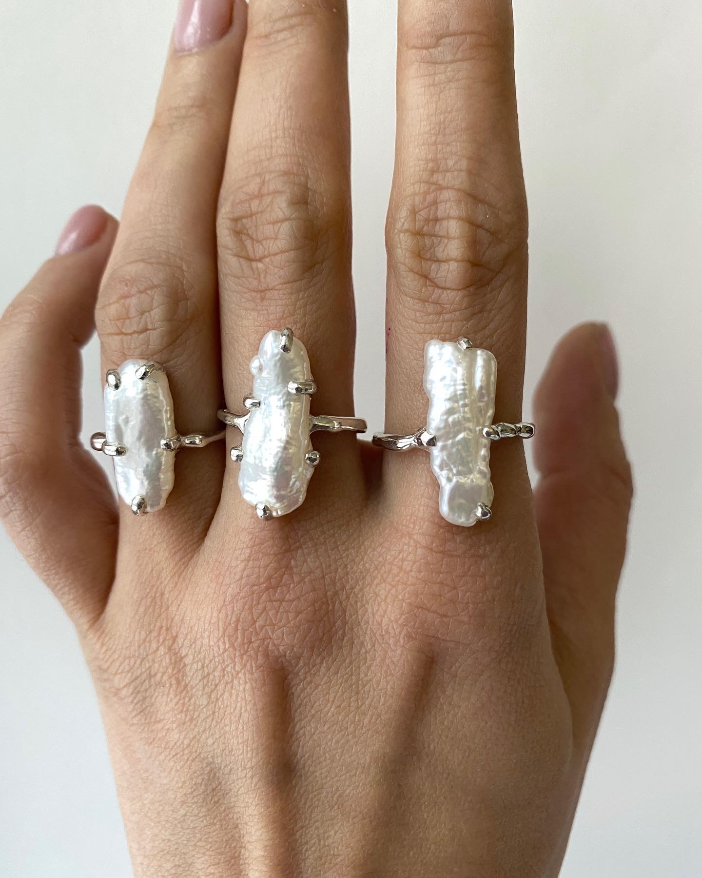 Кольцо жемчуг большой