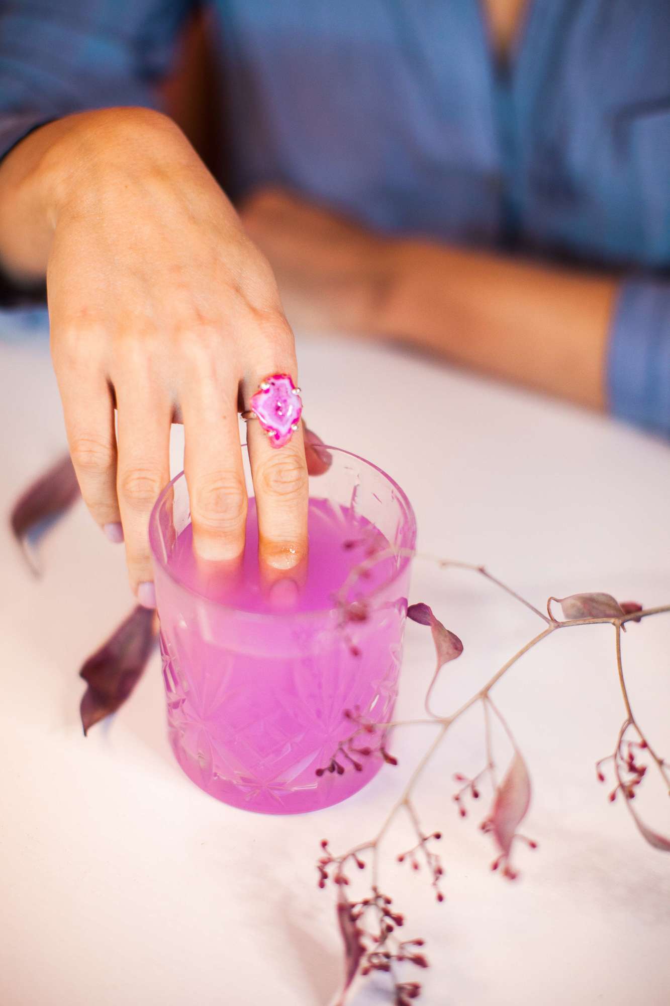 Кольцо цветные агаты