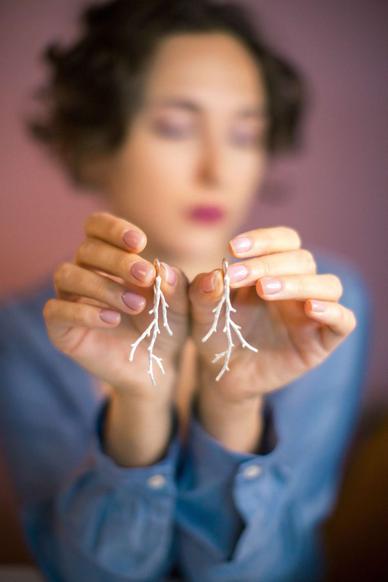 серёжки веточки большие