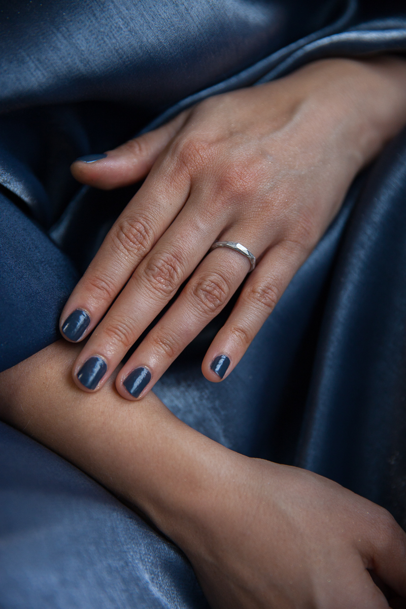 кольцо грани в серебре