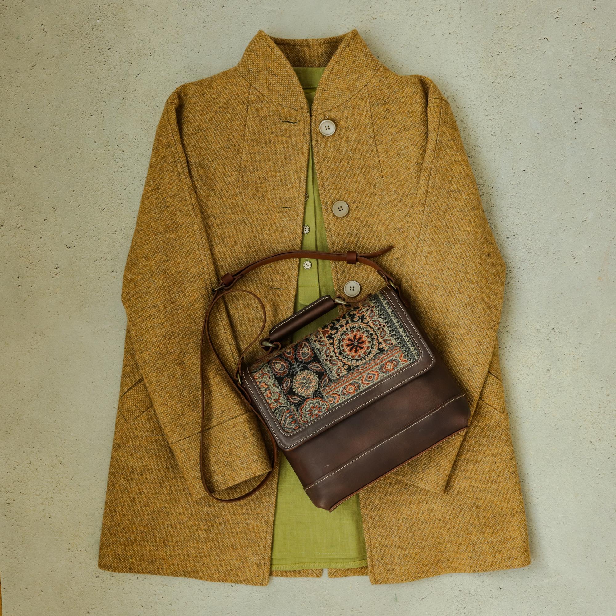 Сумка почтальона "Винтаж/Орех"