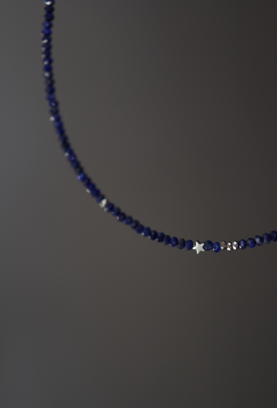 Star Lazurite Necklace I Колье звезда с лазуритом