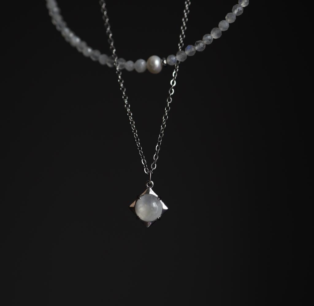 Moonstone Set I Сет колье с лунным камнем