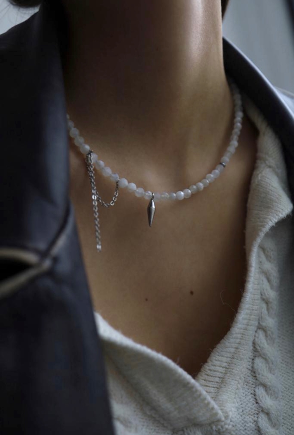 Moonstone Necklace I Колье из лунного камня