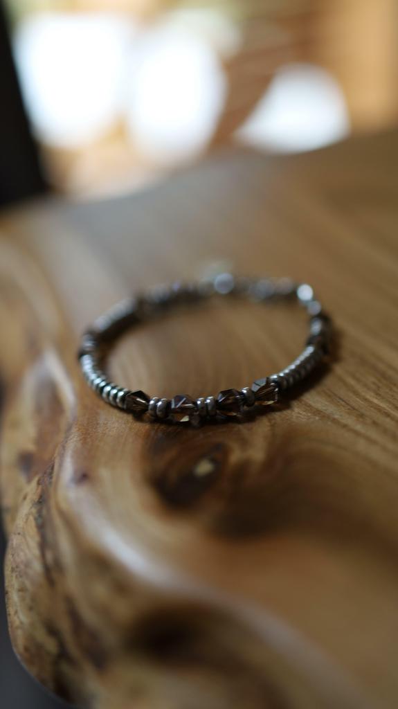 Rauchtopaz Bracelet I Браслет из раухтопаза и гематита