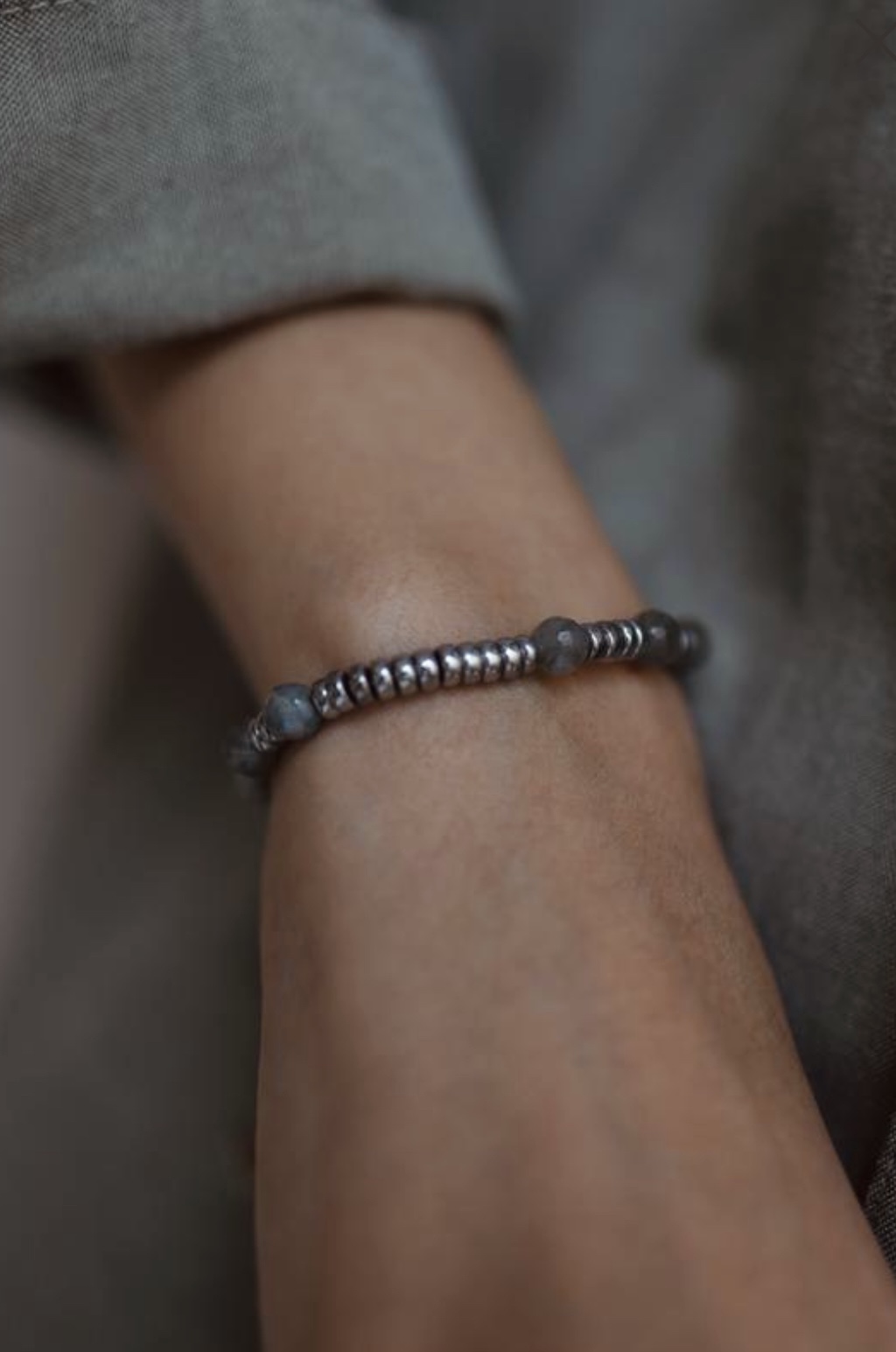 Labradorite Bracelet I Браслет из лабрадорита и гематита