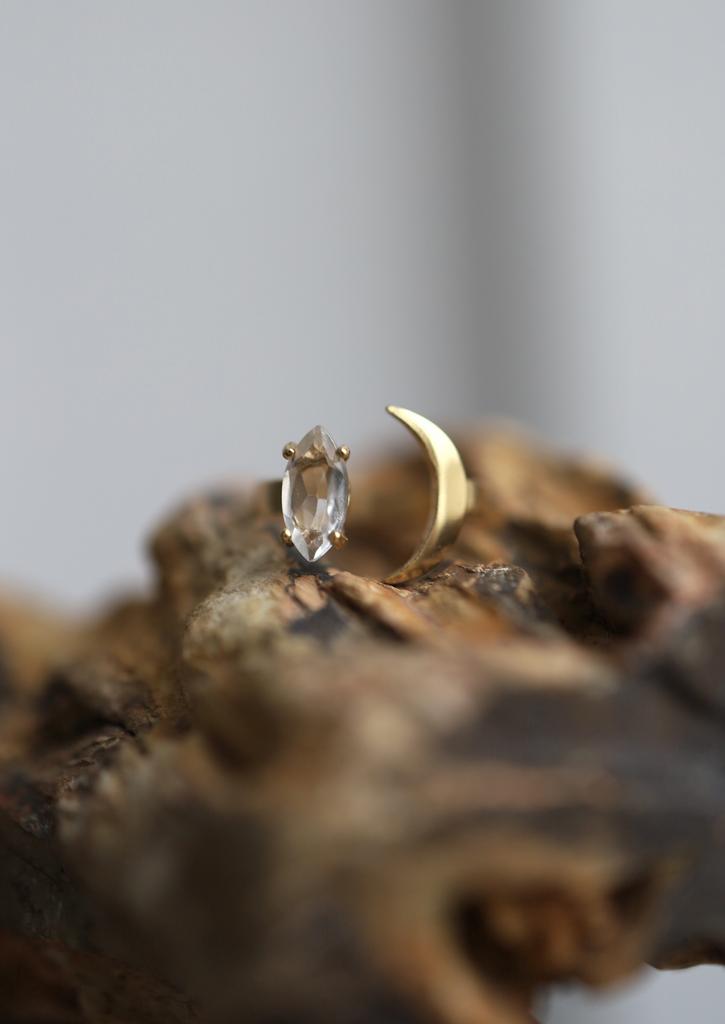 Rhinestone Sunny Moon Ring I Сет колец из латуни  с горным хрусталём