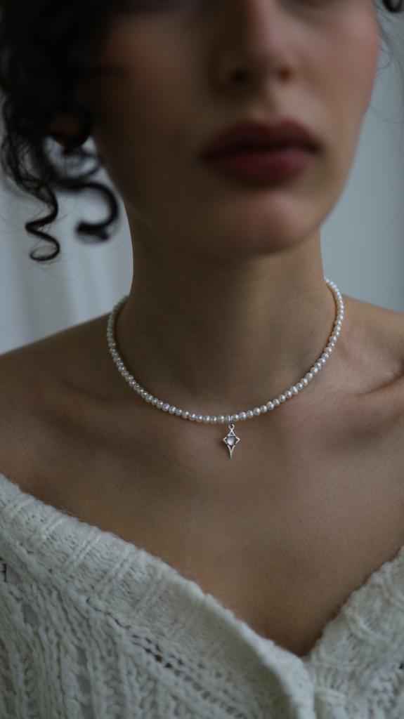 Rose Star I Колье «Путеводная звезда» с розовым кварцем