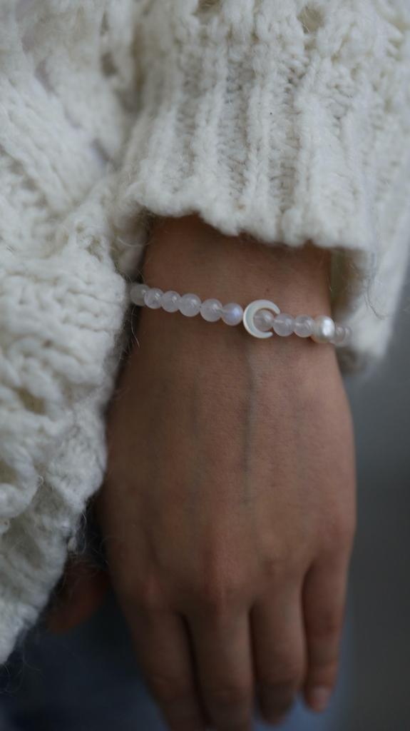 Moonstone Pearl Bracelet | Браслет из лунного камня и перламутра