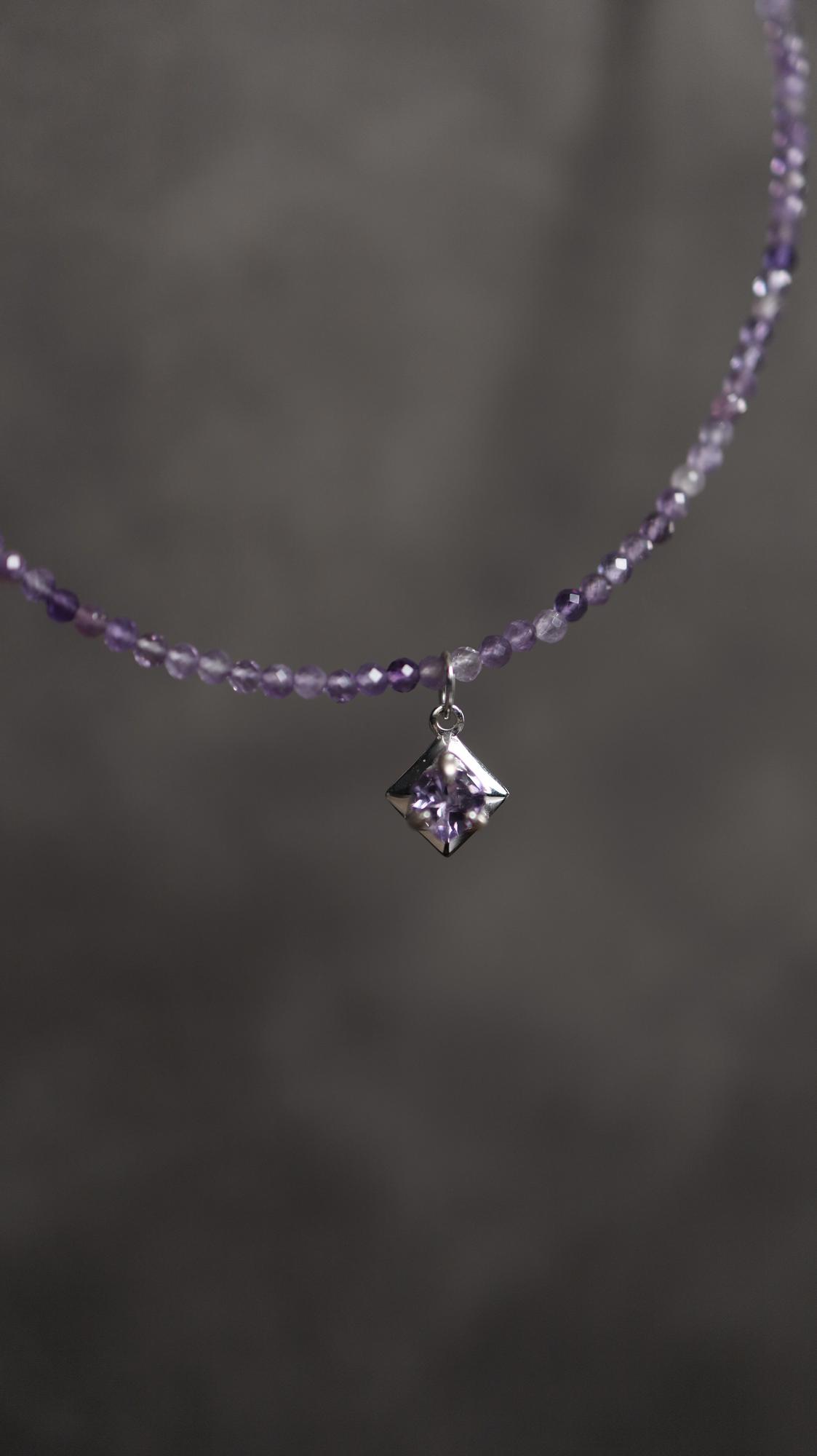 Amethyst Heart Necklace I Колье Сердце из аметиста