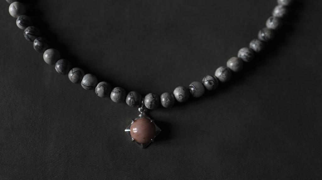 Rhodonite Jasper Necklace I Колье из яшмы и родонита