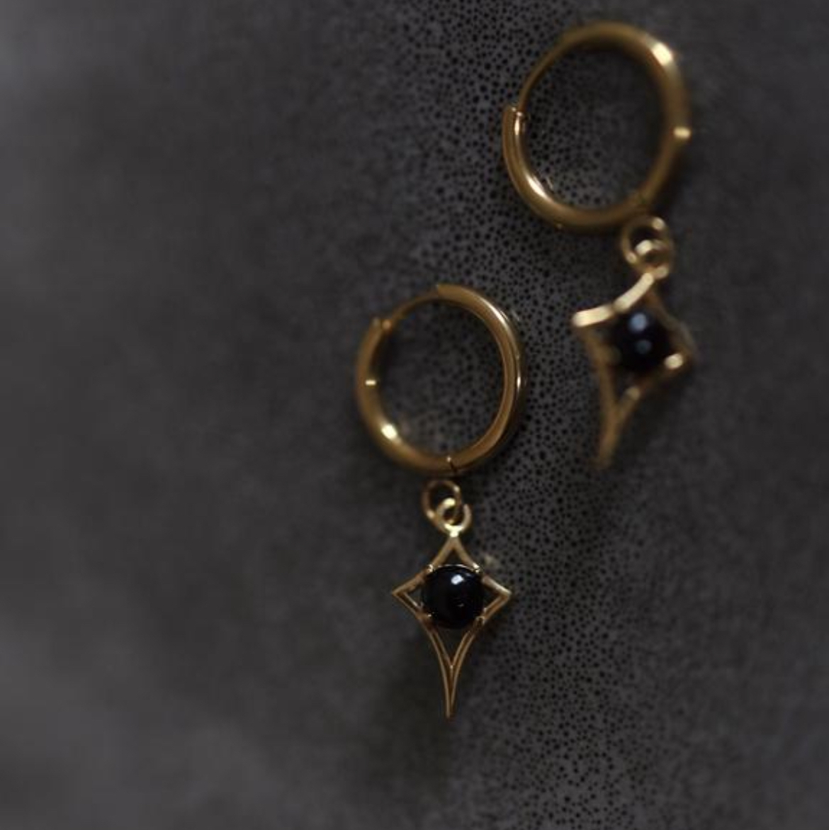 Agate Stars Earrings Sunny I Серьги Путеводные звезды с агатом