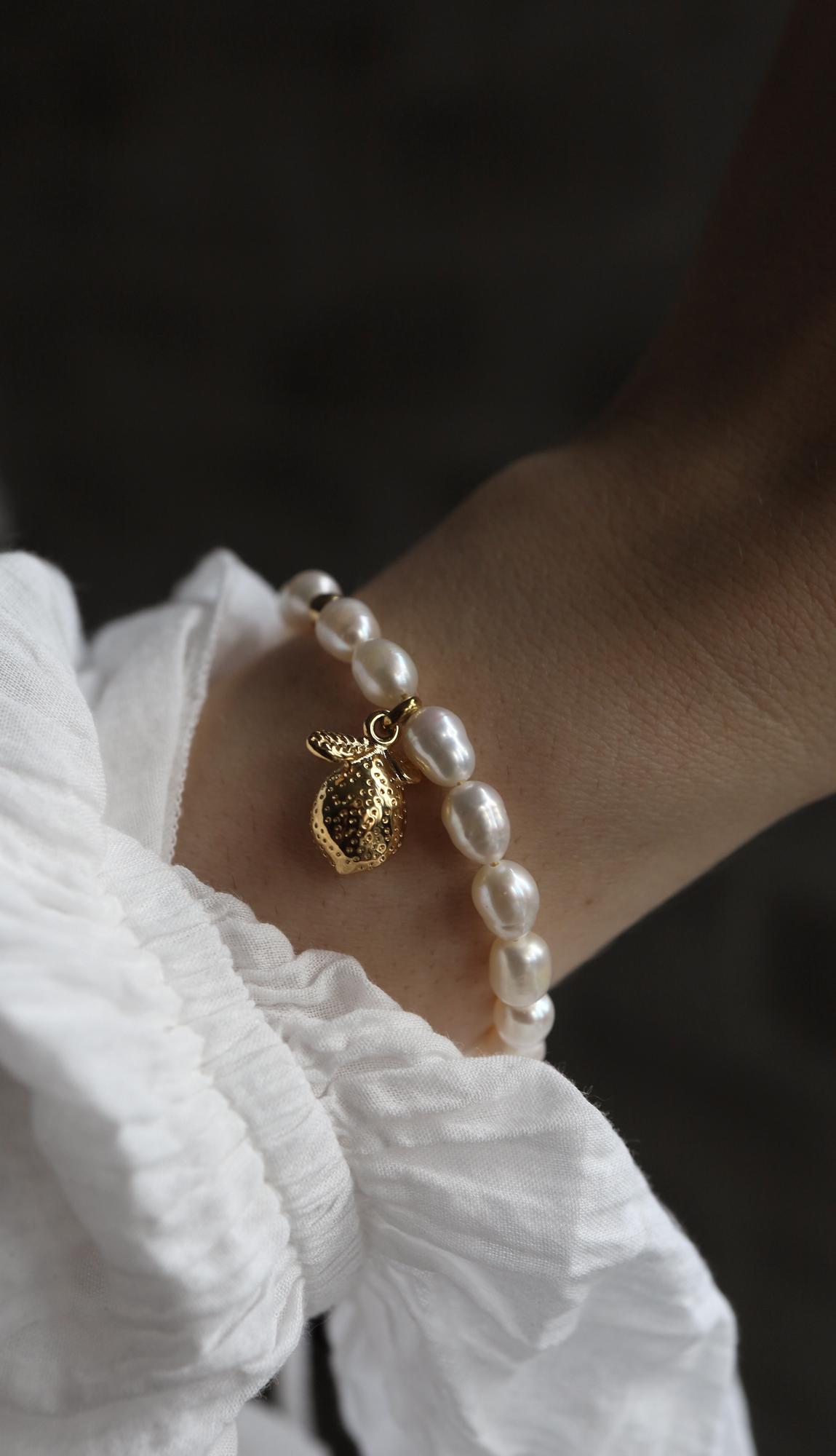 Lemon Bracelet I Браслет Лимон с жемчугом
