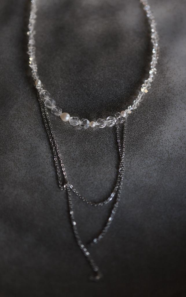 Колье Лёд из горного хрусталя I Rhinestone Necklace