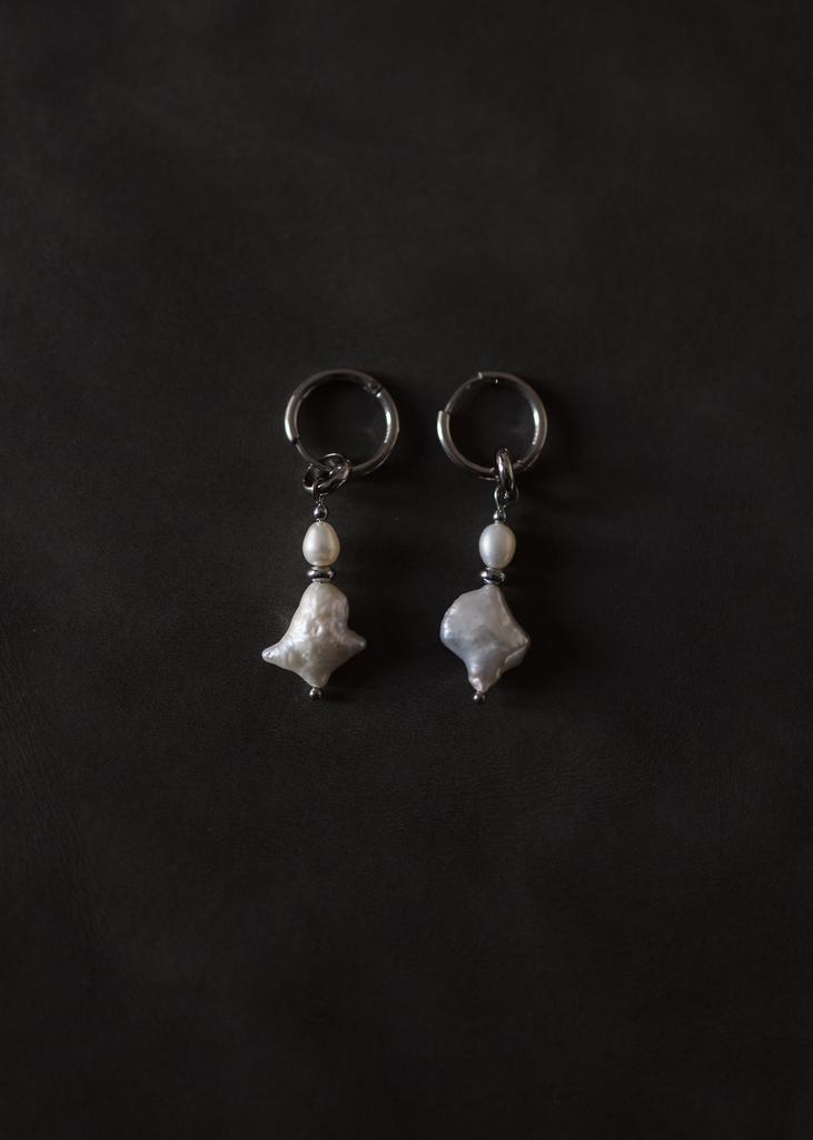 Серьги Звезды с барочным жемчугом