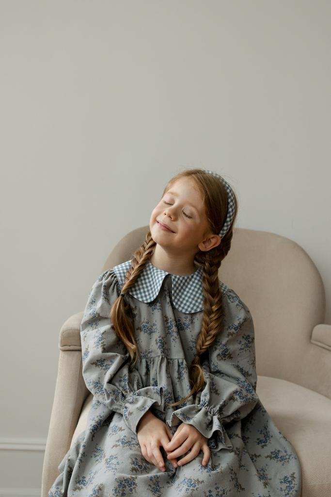 Синее фланелевое платье