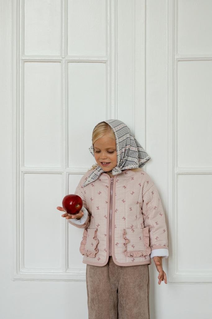 Куртка пудровая с бантиками