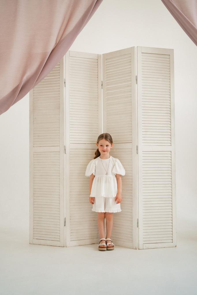 Костюм льняной молочный