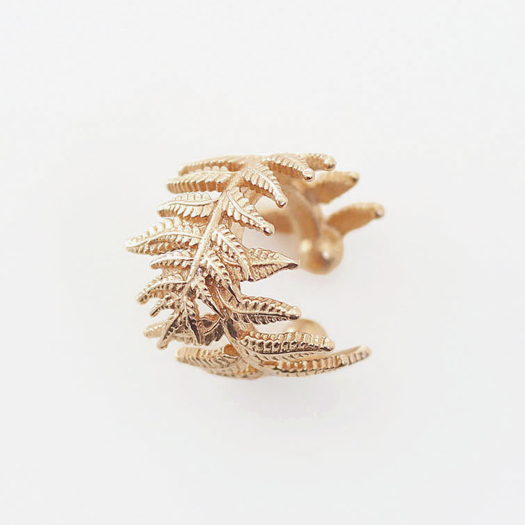 Кафф Папоротник - позолота | Fern cuff - Gold plated