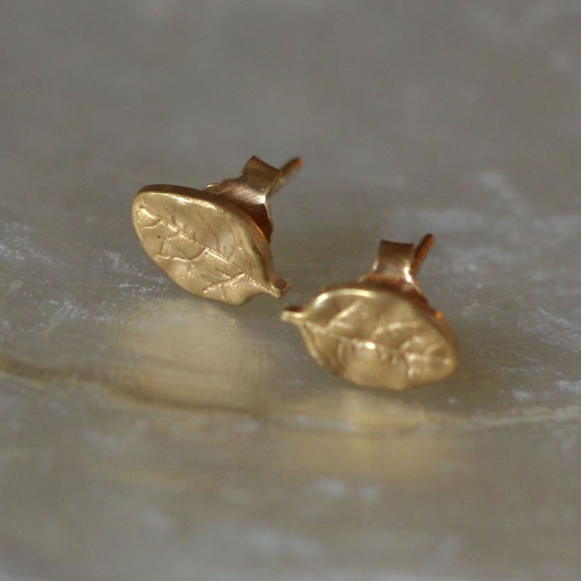 Пусеты Шпинат - позолота | Spinach Earrings - Gold plated