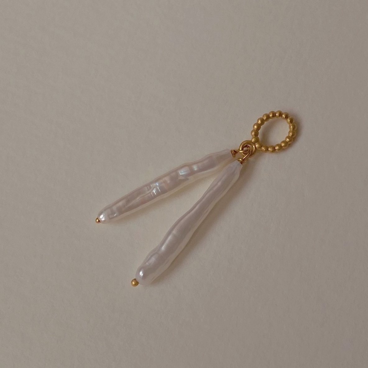 Подвеска Жемчужные палки - позолота/желтый