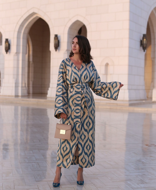 Silk Kaftan Nude
