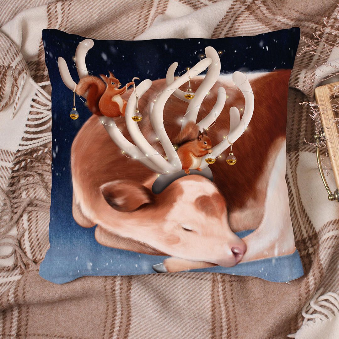 Подушка "Новогодний бычок"