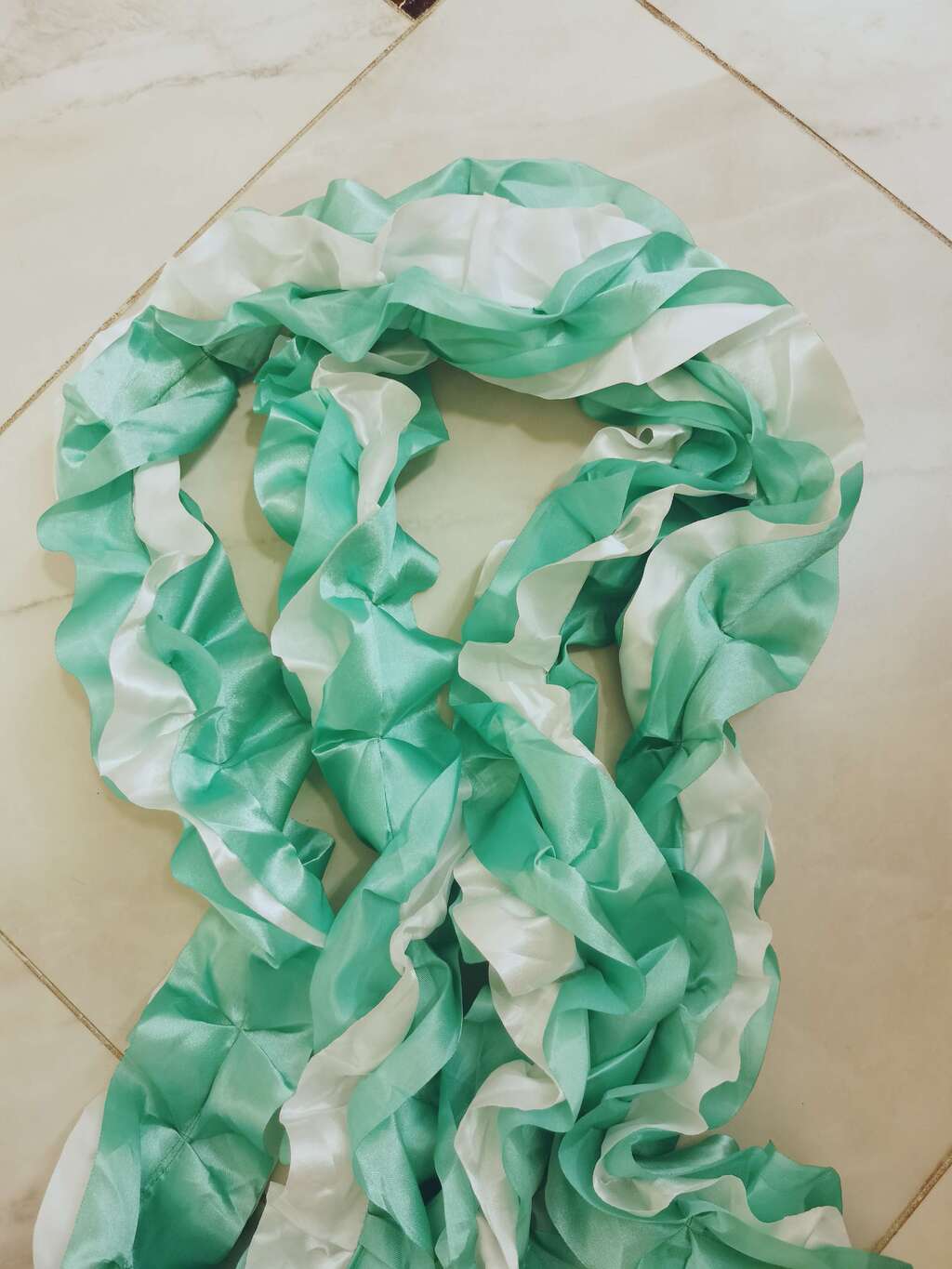 Лента 3м мятн.-белая