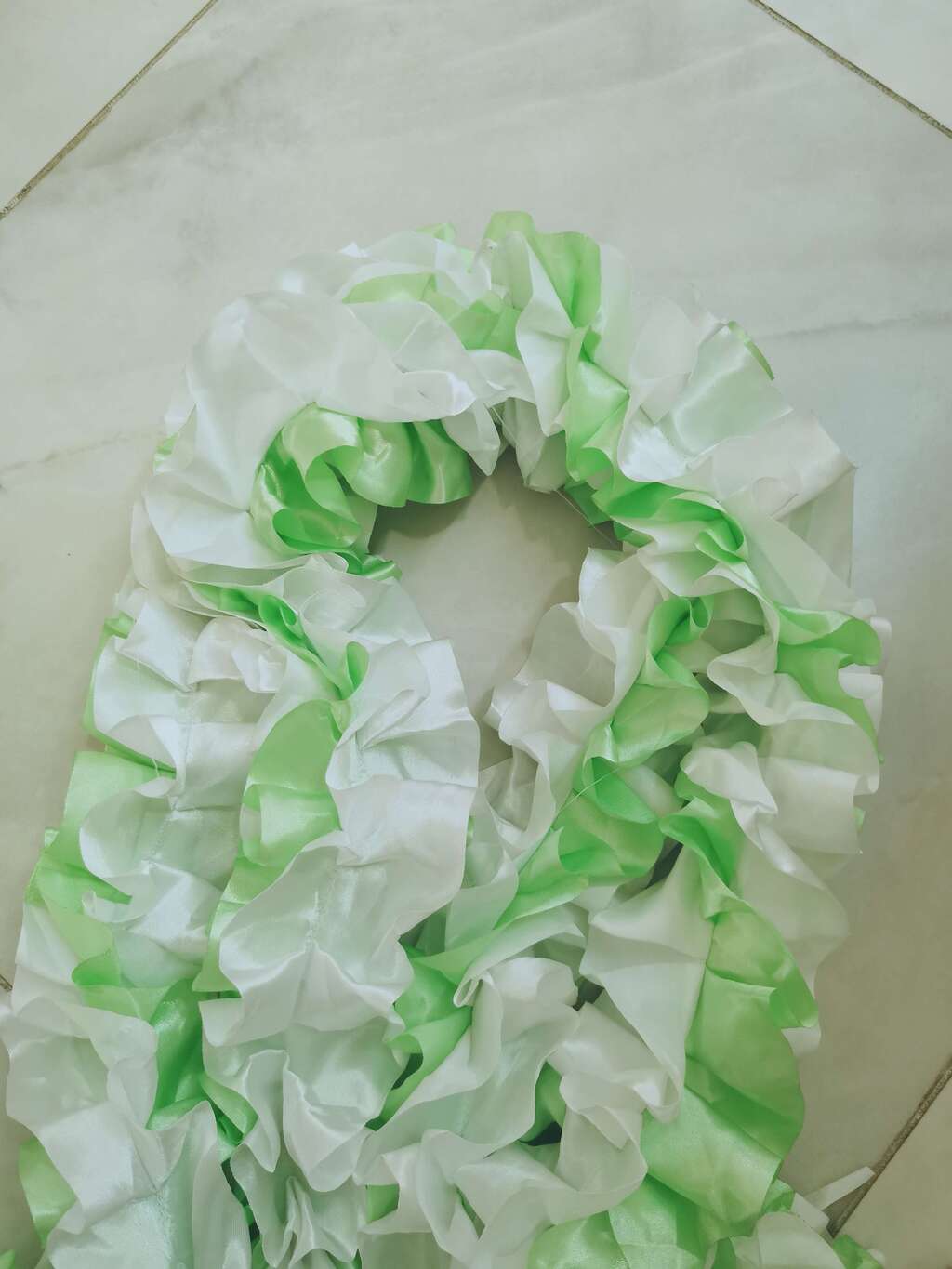 Лента 3м салат.-белая