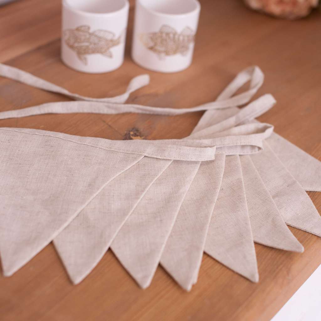 Флажки на ленте "Льняные"