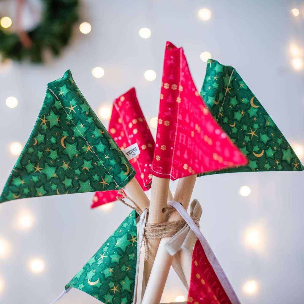 Флажки на верхушку вигвама "Новогодние"