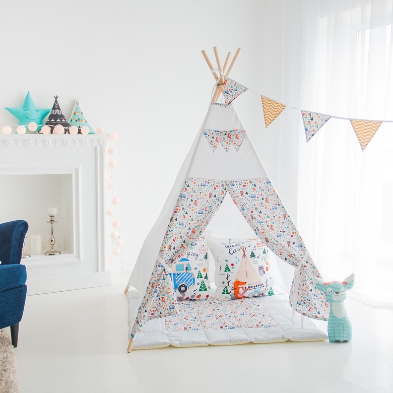 Комплект "Happy camping" (вигвам+коврик+флажки)